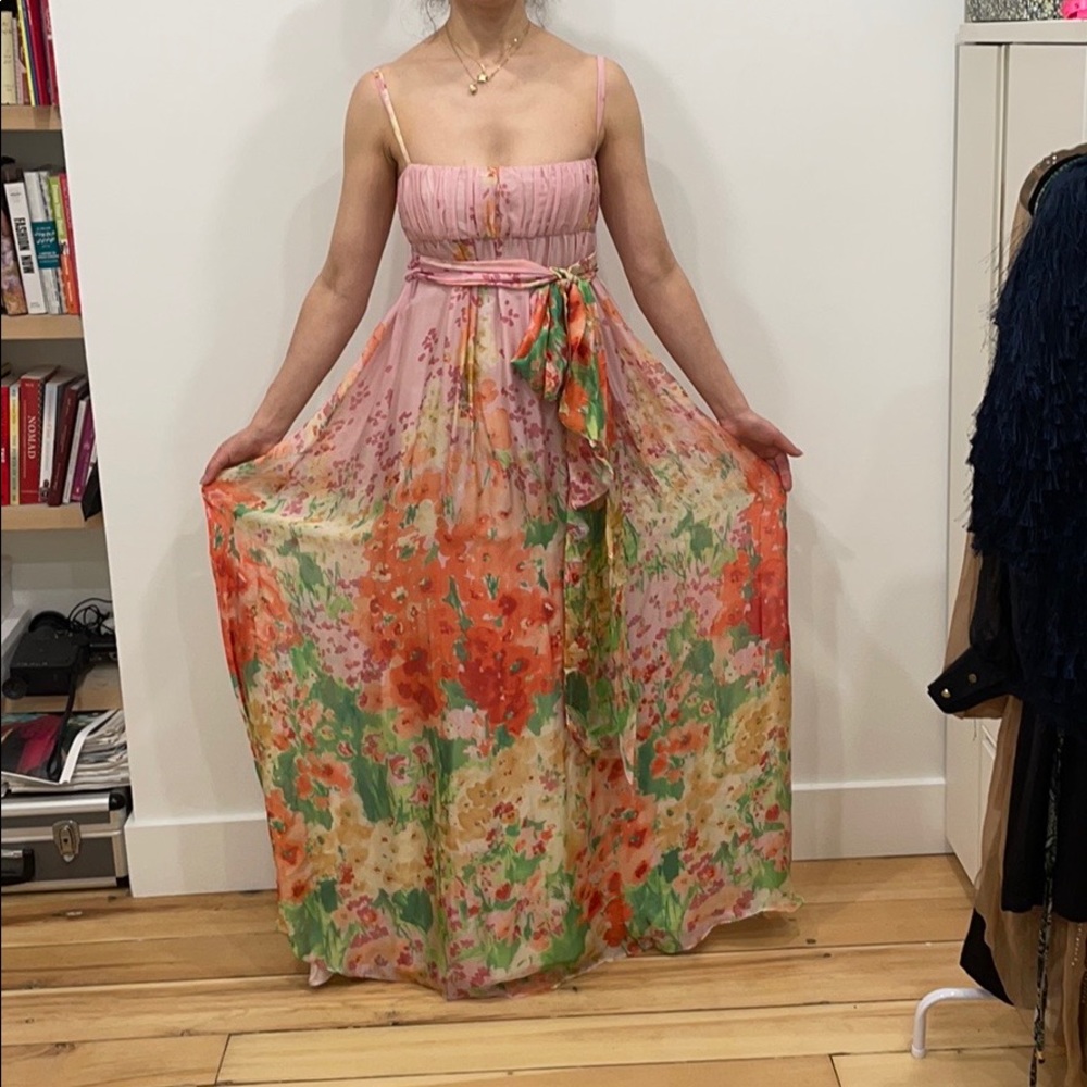 Zara silk maxi dress